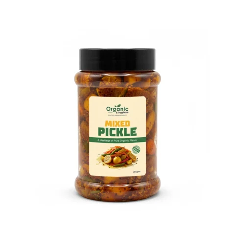 Best Mixed Pickle in Pakistan – Organic & Hygienic. Authentic mixed pickle from Organic & Hygienic, made for everyday meals and available in 250gm, 500gm and 1000gm sizes across Pakistan.
