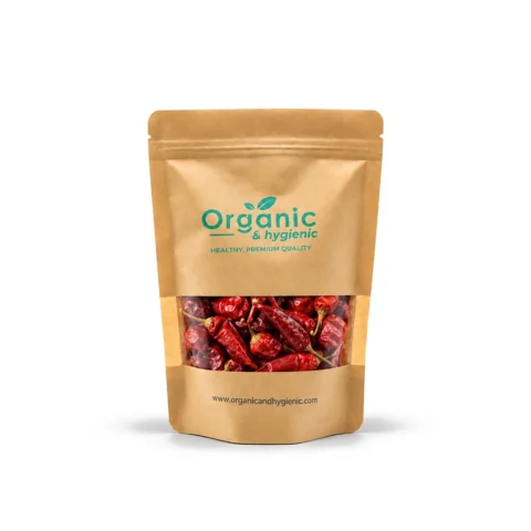 Kashmiri Chilli (Kashmiri Mirch) in Pakistan | Organic & Hygienic. Quality Kashmiri Chilli (Kashmiri Mirch) from Organic & Hygienic, selected for its rich red color, mild heat and distinctive flavor, ideal for everyday cooking.